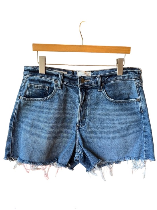 Universal Thread Pants - Universal Thread 90s Baggy Denim Shorts Mid Rise Button Fly Raw Hem 100% Cotton